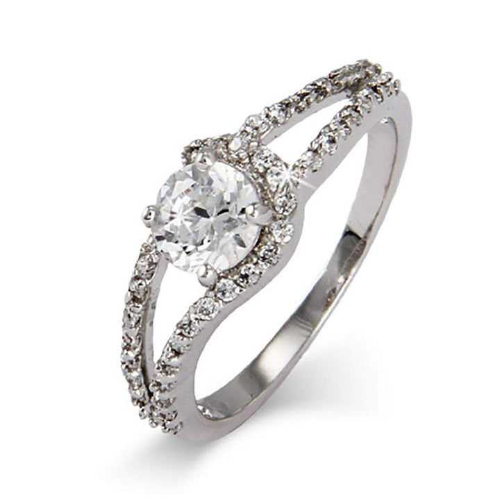 Sterling Silver Brilliant Cut CZ Promise Ring