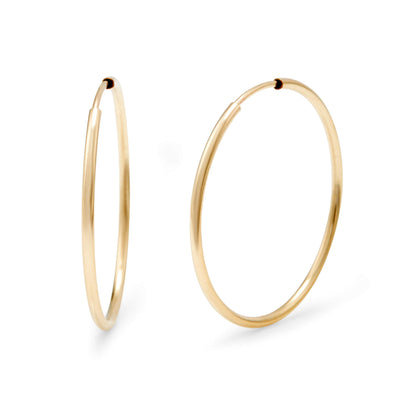 14K Gold Filled 1 Inch Hoop Earrings