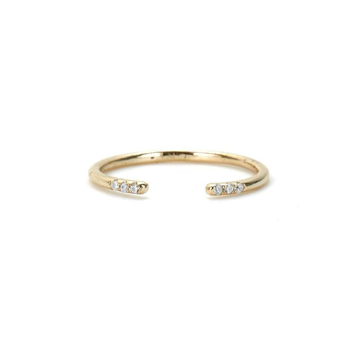 Petite Gold Open CZ Stackable Ring