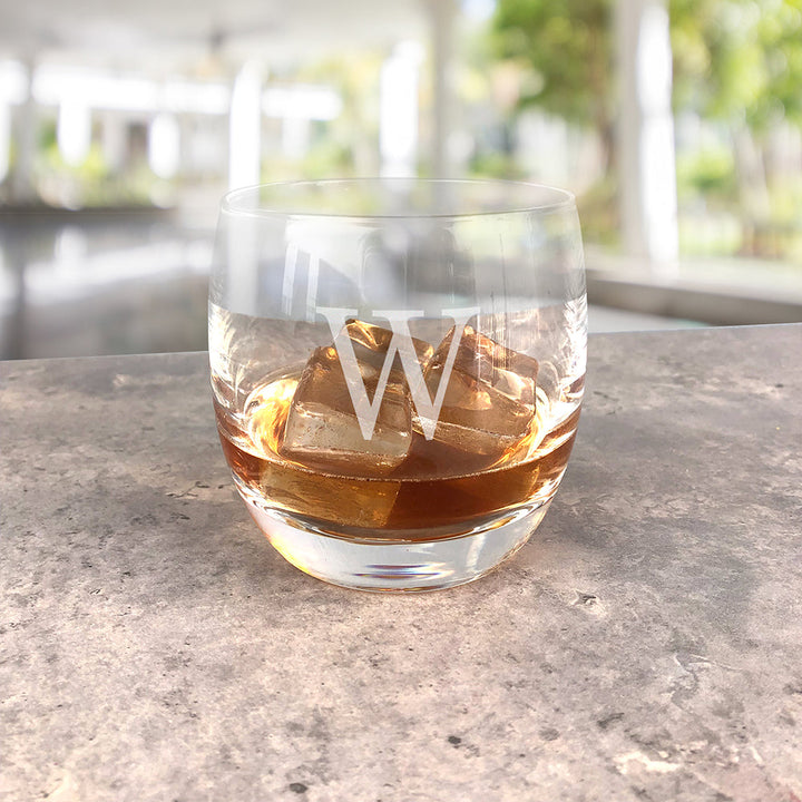 Custom Initial Whiskey Glass