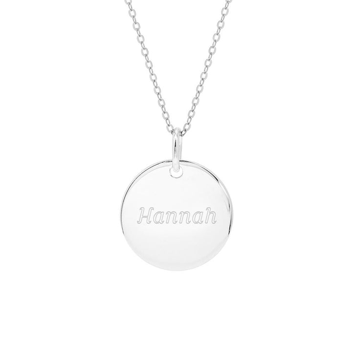 Sterling Silver Round Tag Pendant