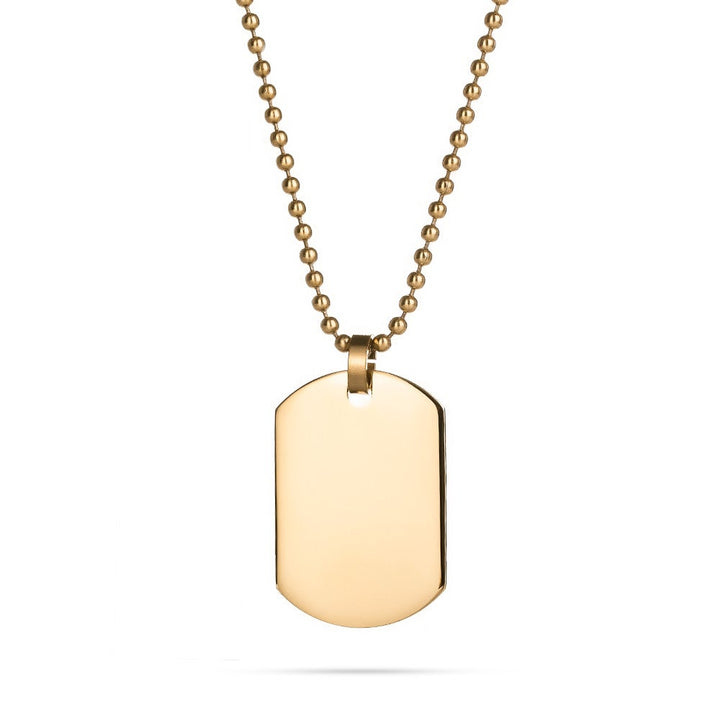 Gold Plated Small Stainless Steel Dog Tag