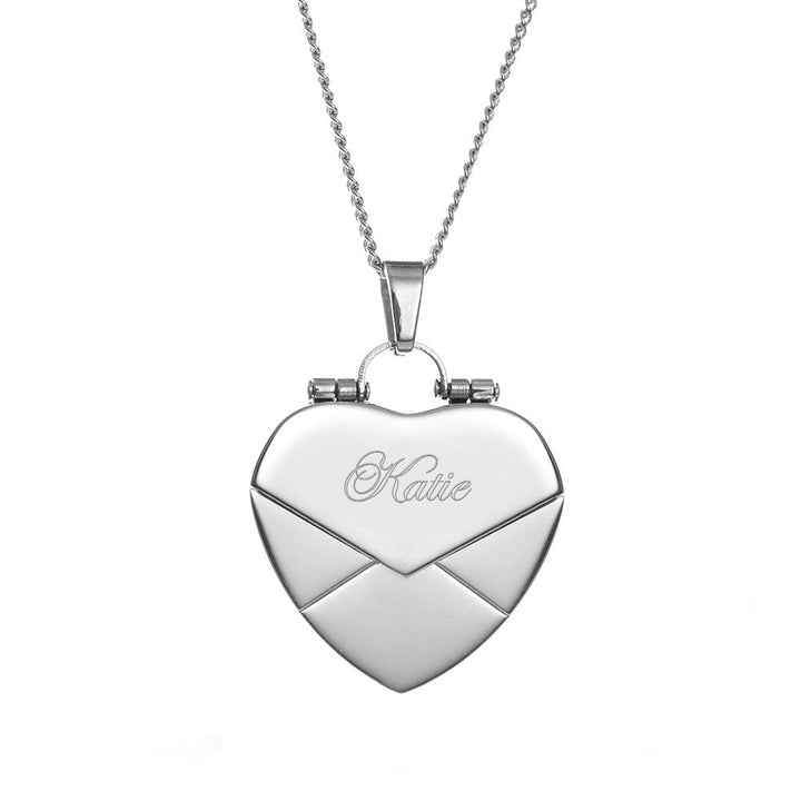 Secret Message Envelope Heart Locket