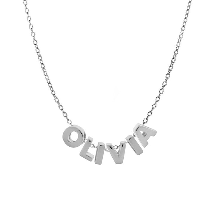 Personalized Silver Initial Name Necklace