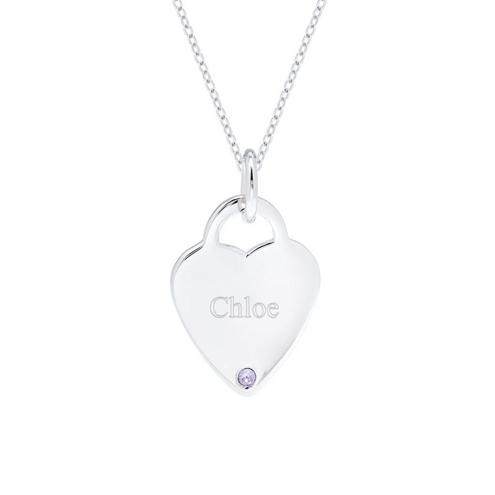 Close To The Heart Sterling Silver Birthstone Heart Pendant