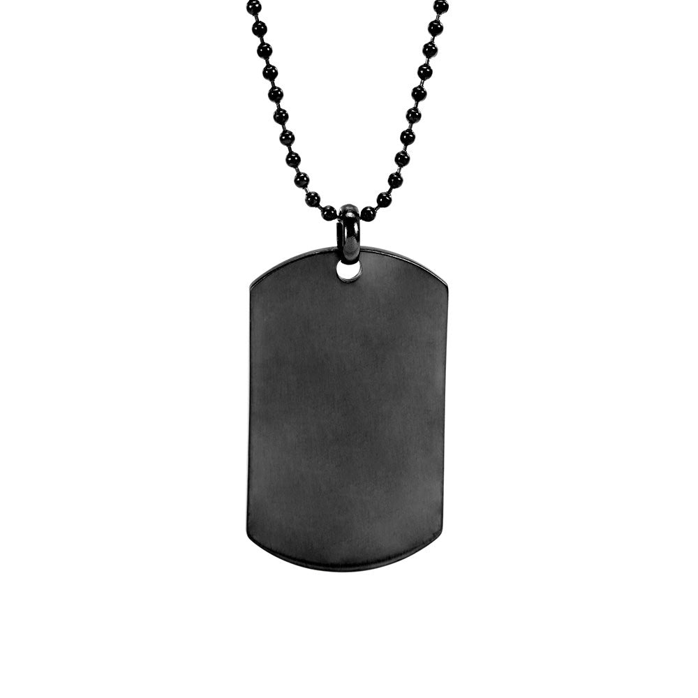 Gunmetal Stainless Steel Dog Tag