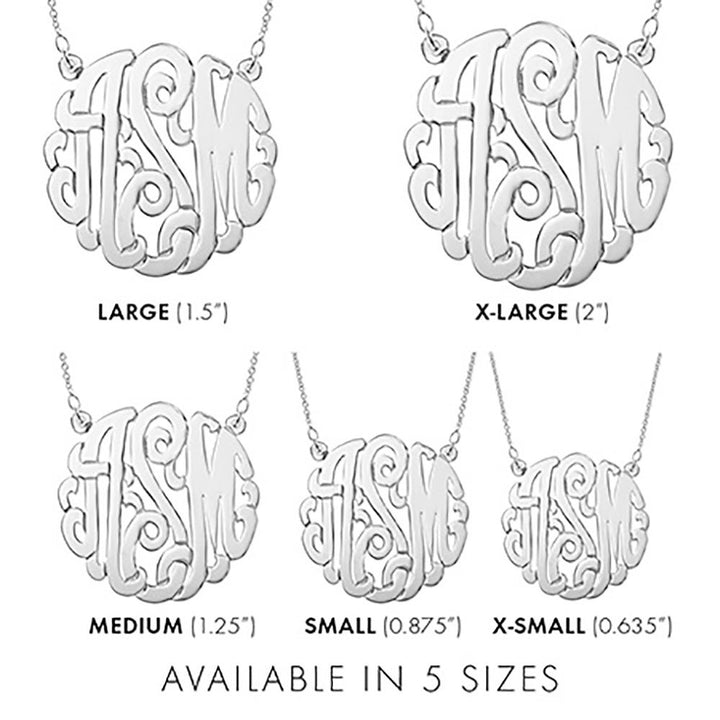 Sterling Silver Monogram Necklace