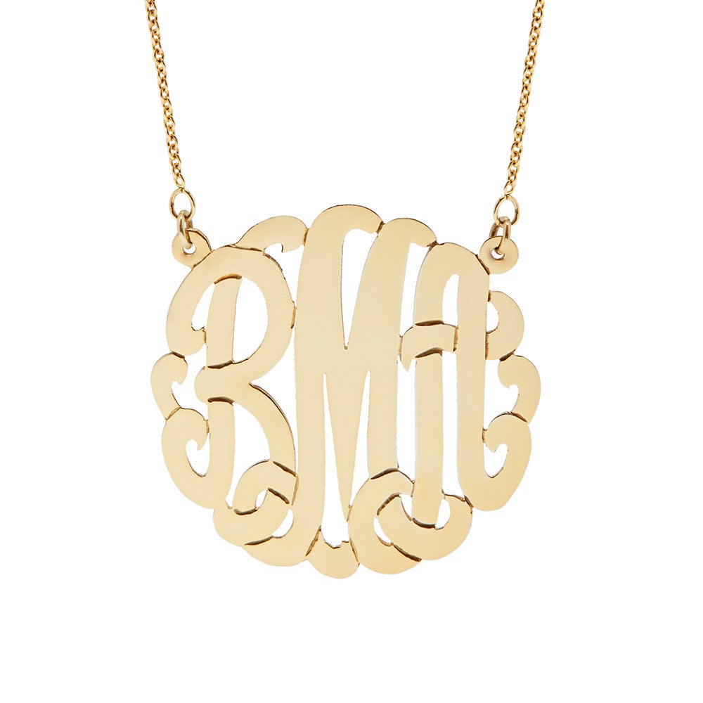 Gold Monogram Necklace