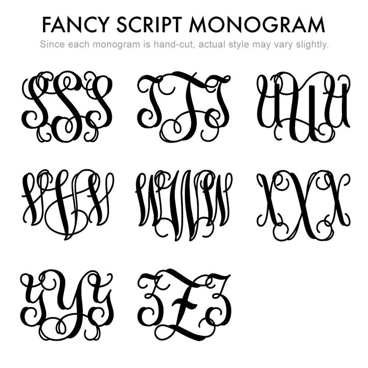 Fancy Script Gold Monogram Necklace