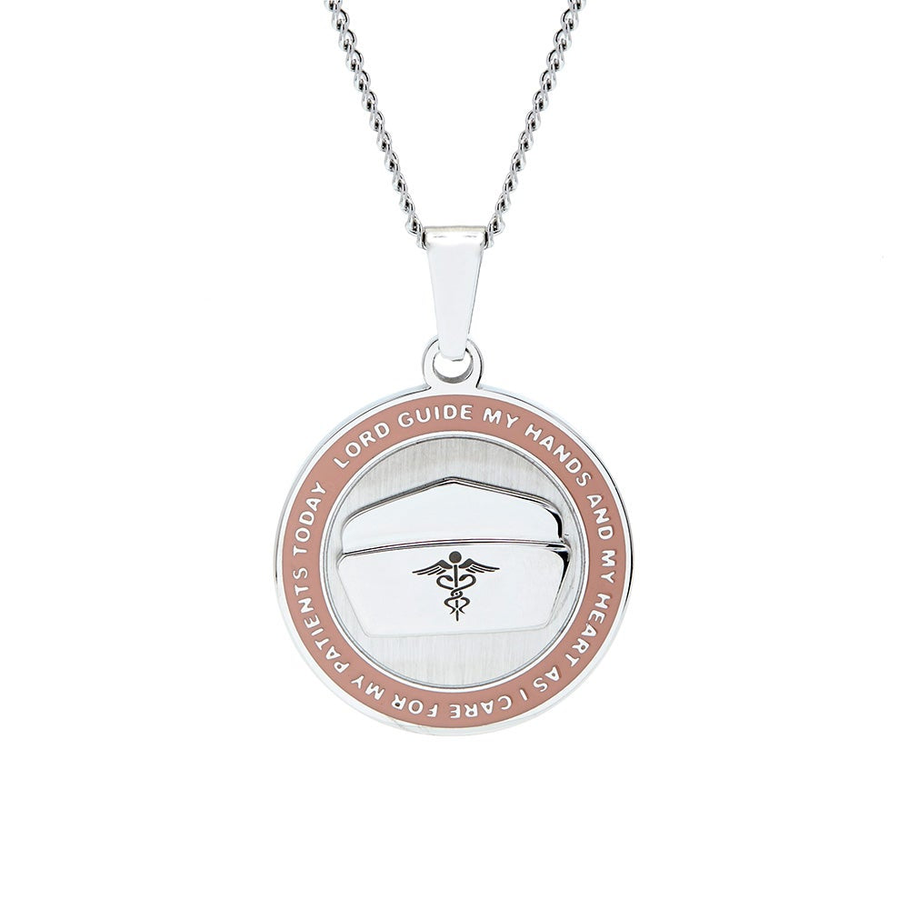 Pink Nurse's Prayer Pendant