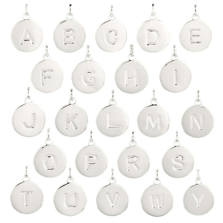 Congratulations Graduate Initial Silver Disc Necklace