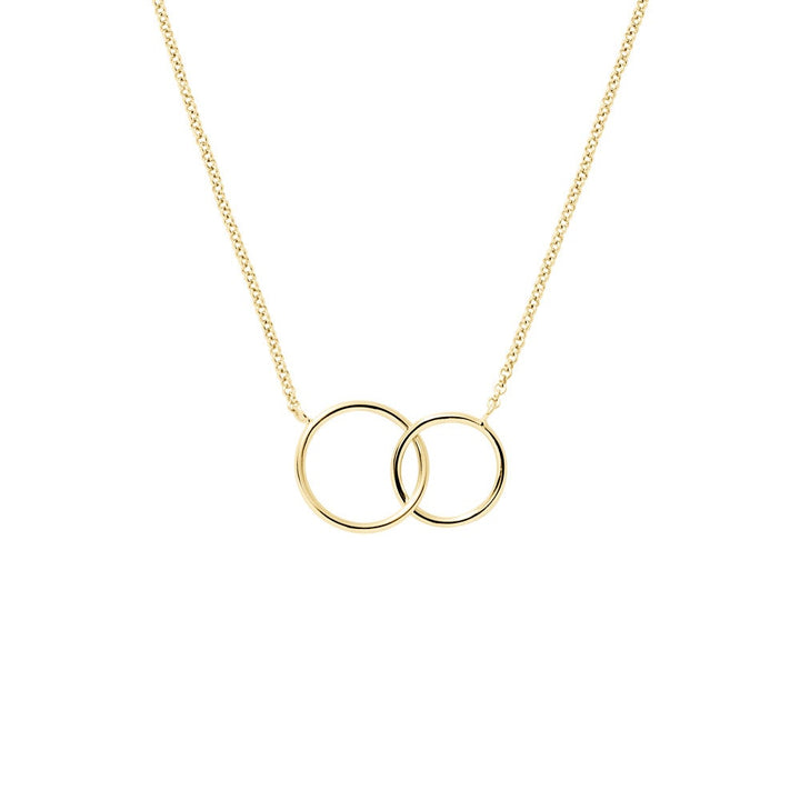 Two Generation Gold Eternity Circle Necklace