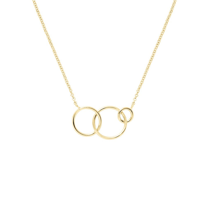 Three Generation Gold Eternity Circle Necklace