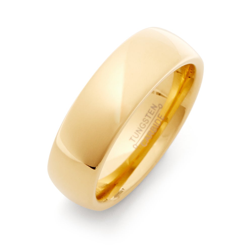 7 mm Gold Comfort Fit Tungsten Band