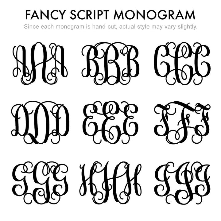 Fancy Script Monogram Rose Gold Ring