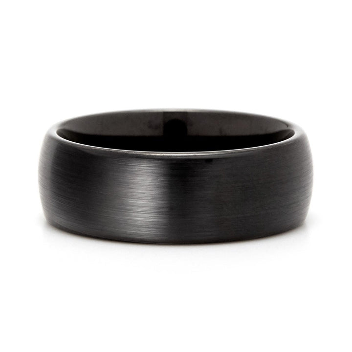 Custom Coordinate Brushed Black 8mm Tungsten Ring