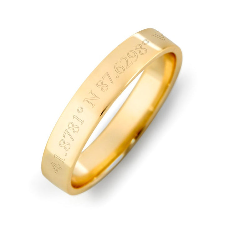 Gold Personalized Coordinate Ring