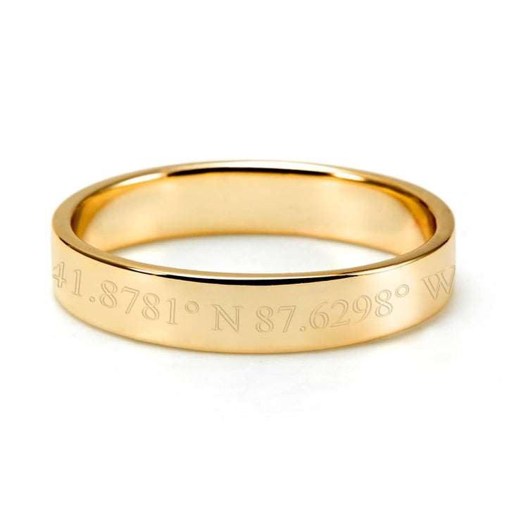 Gold Personalized Coordinate Ring