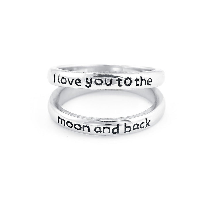 Engraved Love You to the Moon Band